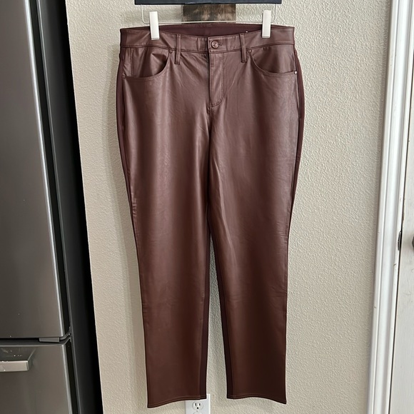 Chico’s Faux Leather Front Ponte Back Pants - Picture 3 of 10